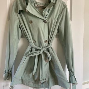 Michael Kors Hooded Belted Rain Jacket